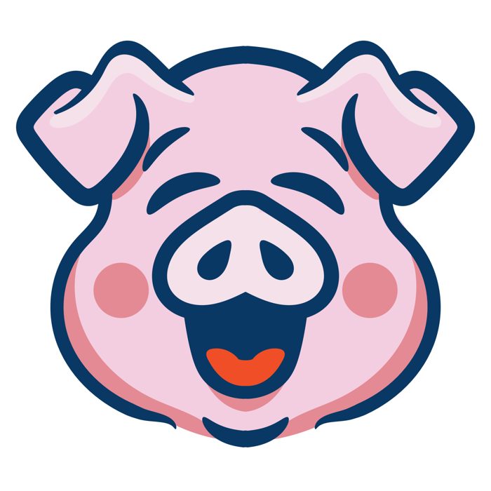 Hogs on the Half Shell pig head icon