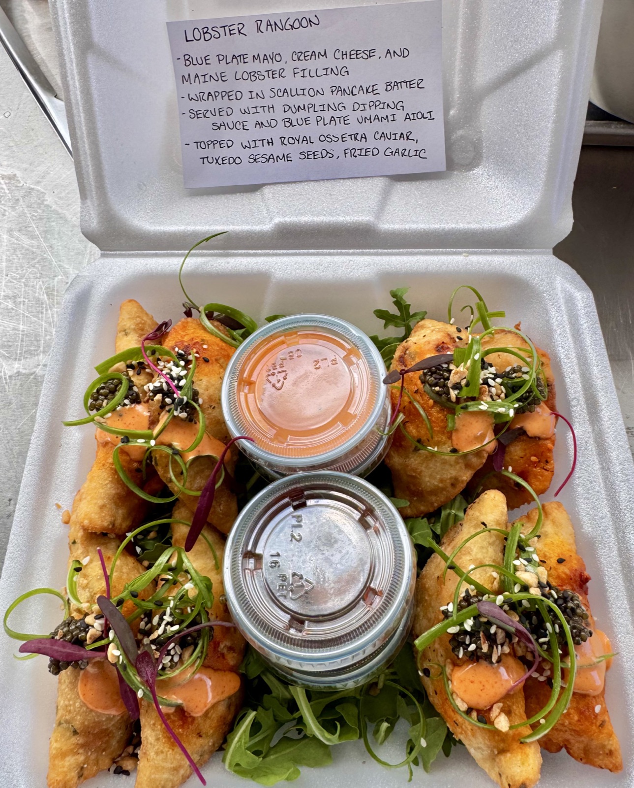 House of Hogs lobster rangoon
