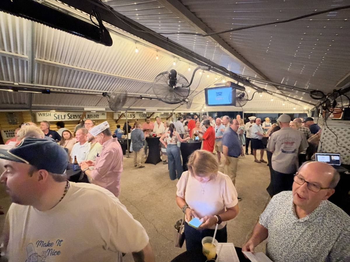 A packed house under the covered courtyard at Parkway Bakery & Tavern during the Throwdown for the Future
