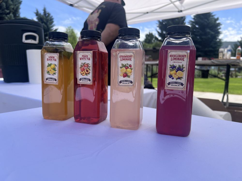 The House of Hogs bottled drink lineup at Art in Washoe Park